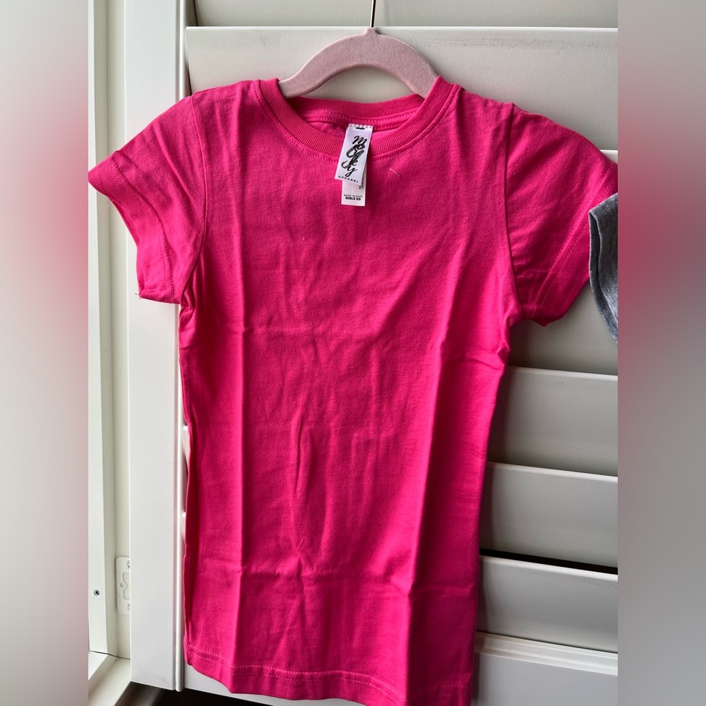 Marky - Girls NEW In Bag  XS SS Tees - Hot Pink, Heather Gray & Royal Blue - Picture 7 of 10